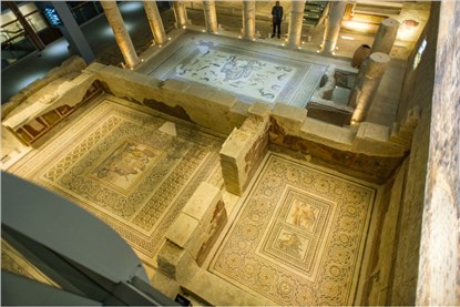 Залы в музее мозаики